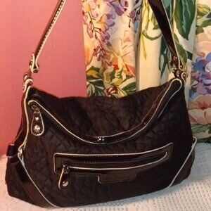 Vera Bradley Quilted Black Satchel Handbag